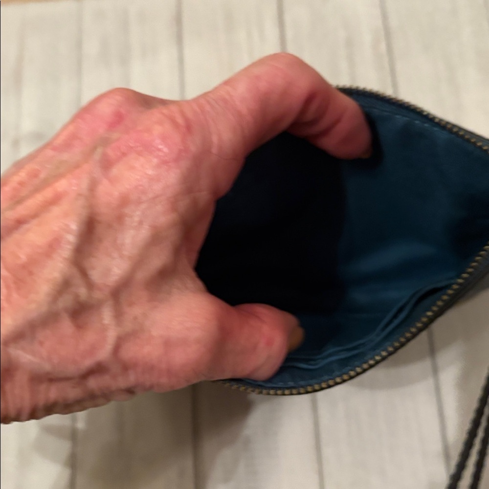 Coach Dark Teal Wristlet - Picture 4 of 6
